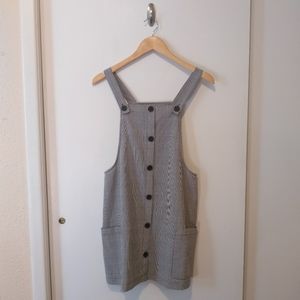 Checkered Overall Dress